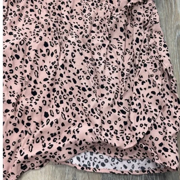 Leopard Print Pink Reformation Jemma Mini Skirt 8 boho classic spring designer - Picture 4 of 8